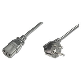 Digitus Cable de Alimentación CEE7/7 a IEC C13, 5m, Negro, H05VV-F3G 250V 10A