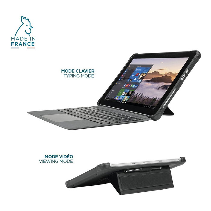 Mobilis 053016 Funda para Tablet Microsoft Surface Go 3, Surface Go 2, Surface Go - Cubierta Protectora Negra para Pantalla de 10.5 Pulgadas / 26.7 cm