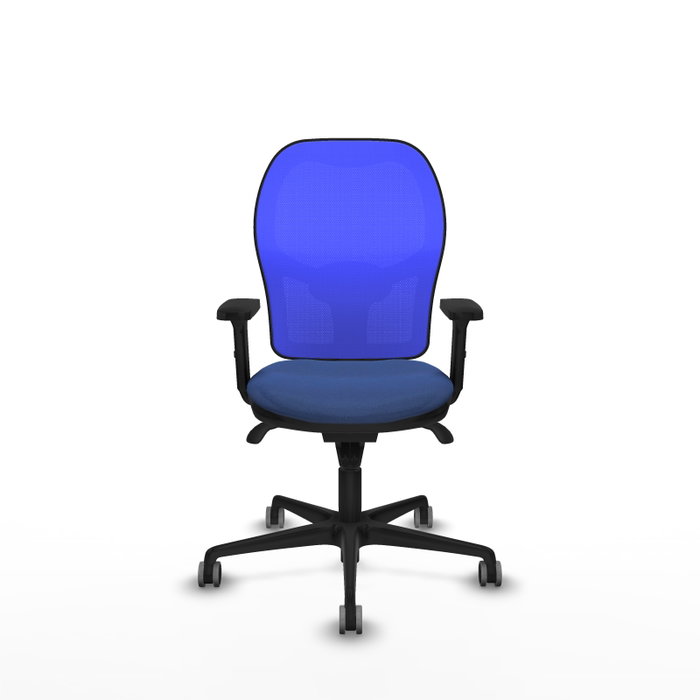 PIQUERAS Y CRESPO Silla de oficina Jorquera con mecanismo Sincro, tela azul marino y malla azul PIQUERAS Y CRESPO Silla de oficina Jorquera con mecanismo Sincro, tela azul marino y malla azul