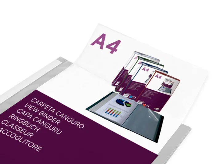 Liderpapel Carpeta de 10 fundas canguro DIN A4 Transparente Liderpapel Carpeta de 10 fundas canguro DIN A4 Transparente