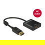 DeLOCK Adaptador DisplayPort 1.2 a HDMI Tipo A Macho Hembra 4K Schwarz 62607 Negro 0.2m
