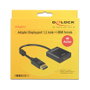 DeLOCK 62607 Adaptador DisplayPort 1.2 a HDMI 4K Activo Negro