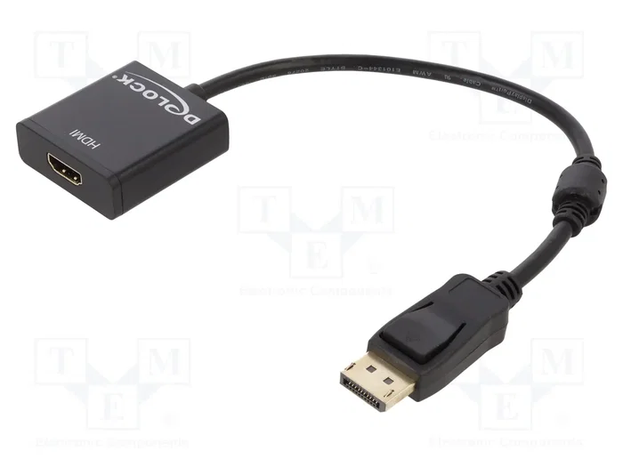 DeLOCK 62607 Adaptador DisplayPort 1.2 a HDMI 4K Activo Negro DeLOCK 62607 Adaptador DisplayPort 1.2 a HDMI 4K Activo Negro