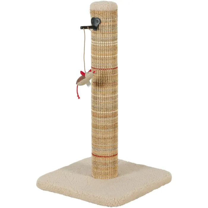 Zolux AABWL75216 Rascador para Gatos Sisal 60 cm con Juguete Colgante Color Beige Boreal