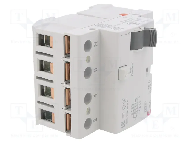 ETI POLAM EFI6-P4 AC 25/0.03 Interruptor diferencial de 4 polos