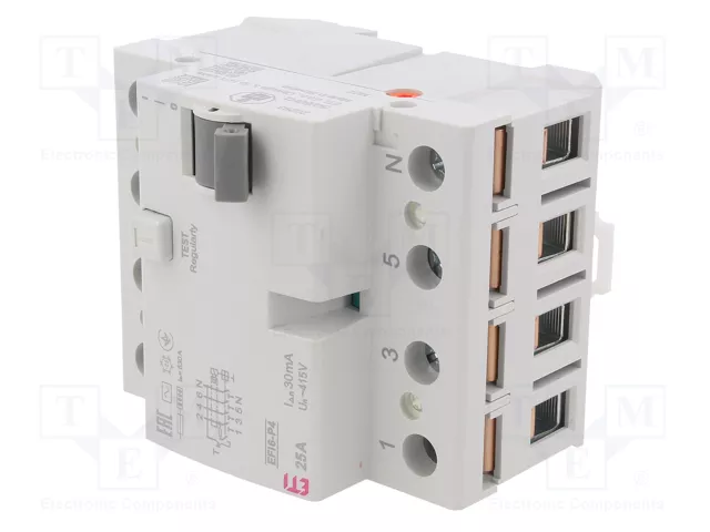 ETI POLAM EFI6-P4 AC 25/0.03 Interruptor diferencial de 4 polos