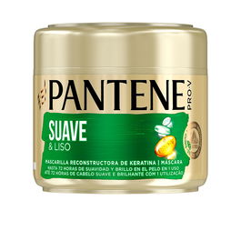 Pantene Mascarilla Suave y Liso Alisadora con Keratina, Cabello Suave y Manejable, 300 ml