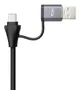 Nanocable Conversor USB-C y USB-A a Ethernet RJ45 y 3xUSB-A 3.0 Gris