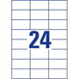 Avery Zweckform Etiquetas Avery 3474, 70 x 37 mm, Blanca, Caja de 24 Hojas
