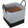 Eda Saco de pellets AUC1700526376368 de fieltro Jura Montania 60L Capacidad 45kg Gris Hormigón / Antracita 40x40x40cm