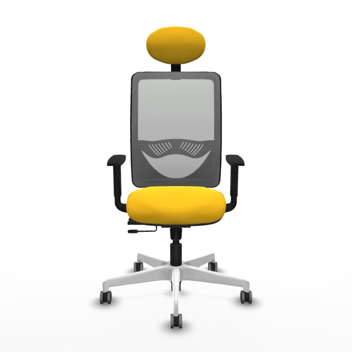 PIQUERAS Y CRESPO Silla de oficina Zulema con mecanismo Sincro/Traslack Amarillo y Gris PIQUERAS Y CRESPO Silla de oficina Zulema con mecanismo Sincro/Traslack Amarillo y Gris