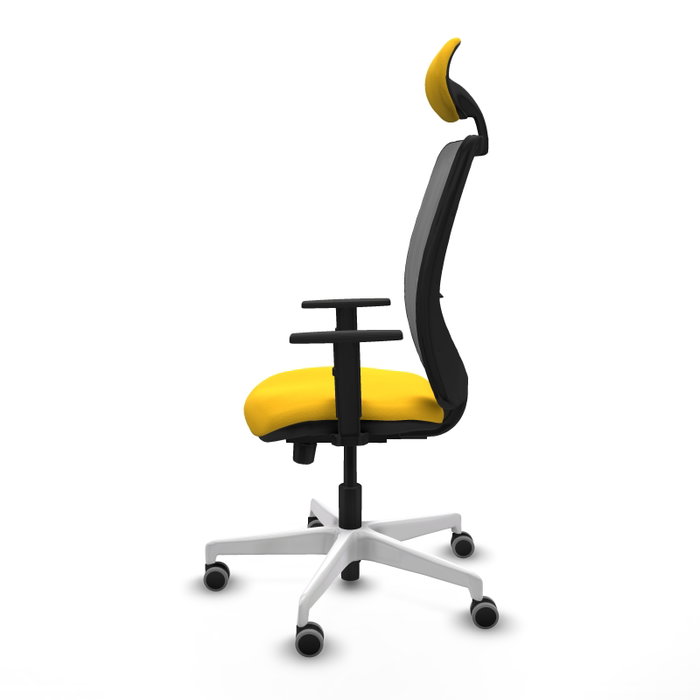 PIQUERAS Y CRESPO Silla de oficina Zulema con mecanismo Sincro/Traslack Amarillo y Gris PIQUERAS Y CRESPO Silla de oficina Zulema con mecanismo Sincro/Traslack Amarillo y Gris