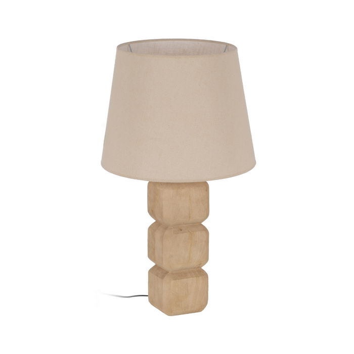 Pantalla Beige Tejido Iluminación 45 X 45 X 34 cm Pantalla Beige Tejido Iluminación 45 X 45 X 34 cm