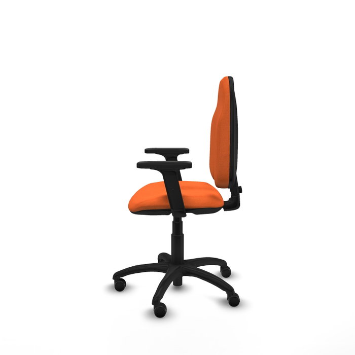 PIQUERAS Y CRESPO Silla de oficina Algarra Naranja con brazos 2D PIQUERAS Y CRESPO Silla de oficina Algarra Naranja con brazos 2D