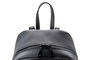 Lucky Bees 1285 Mochila de Piel Negra, Accesorio Imprescindible de Polipiel 100% para Uso Diario y Oficina, Elegante y Duradera