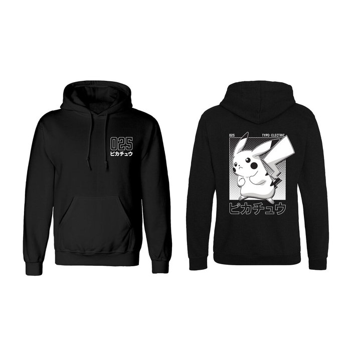 Heroes Inc Sudadera con capucha Pokémon Pikachu Halftone talla L