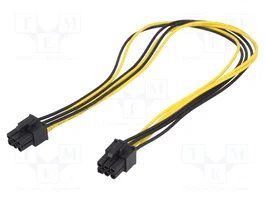 AKYGA Cable de alimentación PCIe 6pin hembra a 6pin hembra, 0,4m
