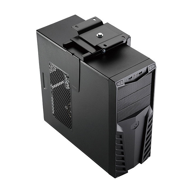 LogiLink EO0030 Soporte para CPU bajo mesa ajustable, Negro