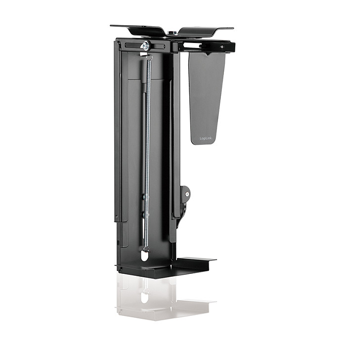 LogiLink EO0030 Soporte para CPU bajo mesa ajustable, Negro