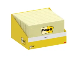 Post-it Bloc de Notas Adhesivas Quita y Pon 76x127 mm 100 Hojas Amarillo Canario