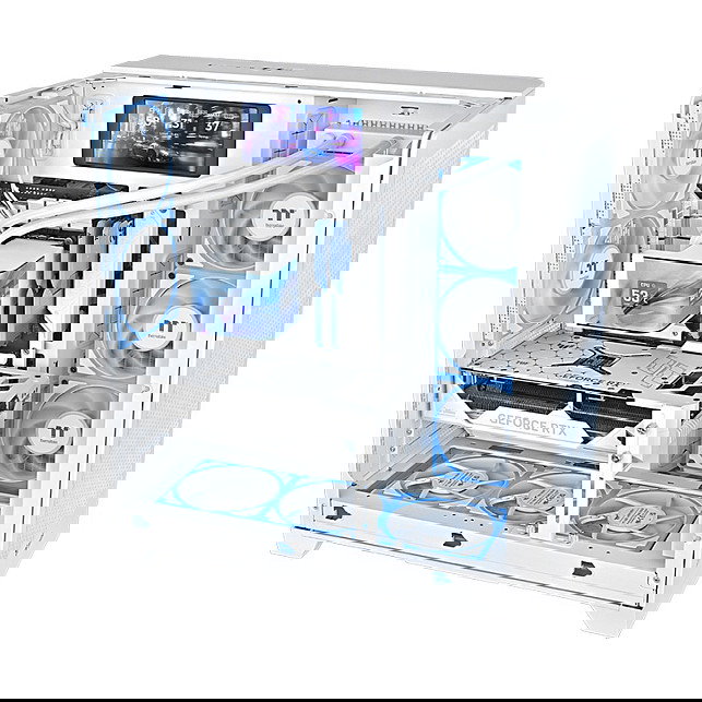 Thermaltake MAGCurve 360 Ultra Snow AIO Kit de Refrigeración Líquida, Radiador de 360 mm, Ventiladores ARGB de 120 mm, Blanco, TDP 360W