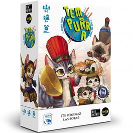 Tempurra - Juego de Cartas Familiar Divertido, de Gatitos y Comida Japonesa, Para 3-7 Jugadores (6+ Años), Como UNO