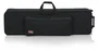 Gator Estuche ligero para teclado de 76 notas slim con ruedas, negro