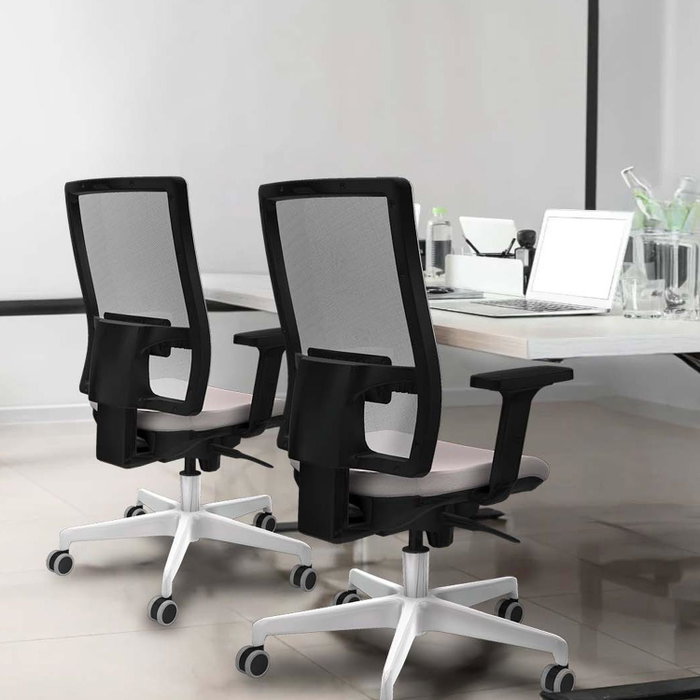PIQUERAS Y CRESPO Silla de oficina Horna con mecanismo Sincro, Crema y Negro PIQUERAS Y CRESPO Silla de oficina Horna con mecanismo Sincro, Crema y Negro