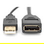 Digitus Adaptador HDMI 4K a DisplayPort 0,2m Negro