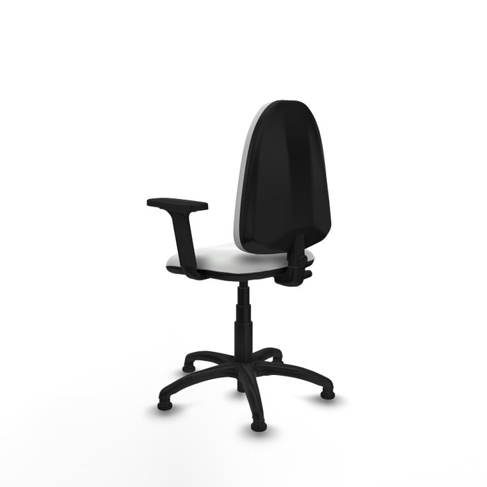 PIQUERAS Y CRESPO Silla de oficina Aýna Blanca con Brazos 2D