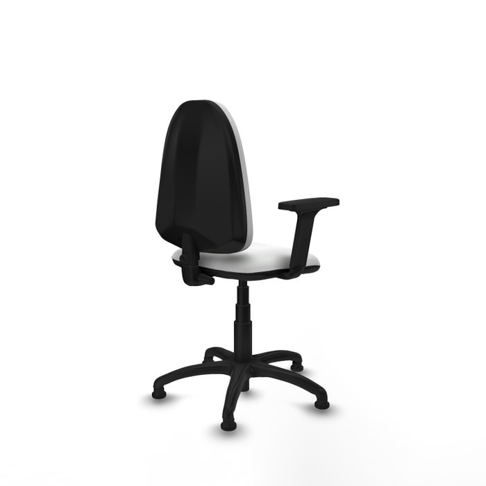 PIQUERAS Y CRESPO Silla de oficina Aýna Blanca con Brazos 2D