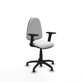 PIQUERAS Y CRESPO Silla de oficina Aýna Blanca con Brazos 2D
