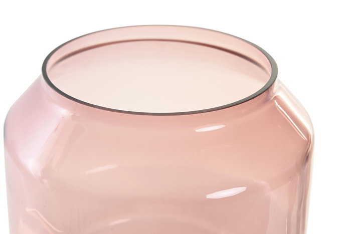 DKD Home Decor Jarrón de Cristal Rosa 20x20x31 cm DKD Home Decor Jarrón de Cristal Rosa 20x20x31 cm