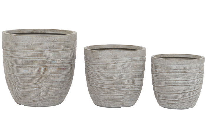 DKD Home Decor Maceta Terraza Y Jardin Beige 45x45x43.5 cm Set de 3 Piezas Magnesia Fibra Vidrio DKD Home Decor Maceta Terraza Y Jardin Beige 45x45x43.5 cm Set de 3 Piezas Magnesia Fibra Vidrio