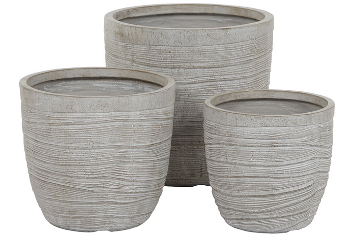 DKD Home Decor Maceta Terraza Y Jardin Beige 45x45x43.5 cm Set de 3 Piezas Magnesia Fibra Vidrio DKD Home Decor Maceta Terraza Y Jardin Beige 45x45x43.5 cm Set de 3 Piezas Magnesia Fibra Vidrio