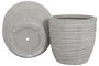 DKD Home Decor Maceta Terraza Y Jardin Beige 45x45x43.5 cm Set de 3 Piezas Magnesia Fibra Vidrio