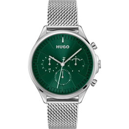HUGO Reloj Analógico Multifunción 1530409 con Esfera Verde