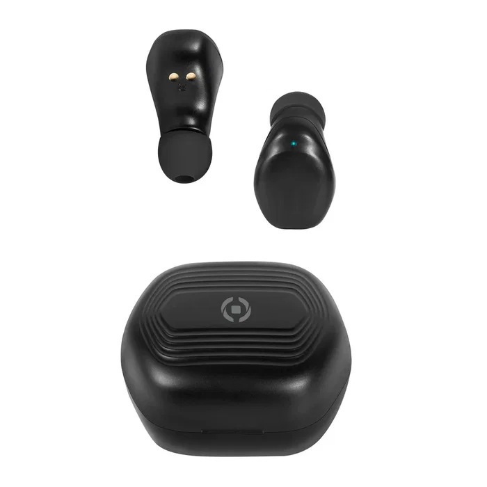 Celly FLIP2 Auriculares True Wireless Stereo (TWS) Intraurales Bluetooth 5.3 para Llamadas y Música, con Estuche de Carga USB-C, Color Negro