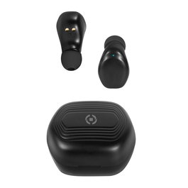 Celly Auriculares True Wireless Flip 2 Bluetooth Inalámbricos con Estuche de Carga Color Negro (BK)