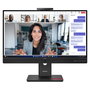Lenovo ThinkVision T24-4v Monitor de Oficina de 23.8 Pulgadas (60.5 cm) Full HD 1920x1080 IPS, 120Hz, 6ms, Altavoces, Cámara 5MP, USB-C, HDMI, DisplayPort, Negro