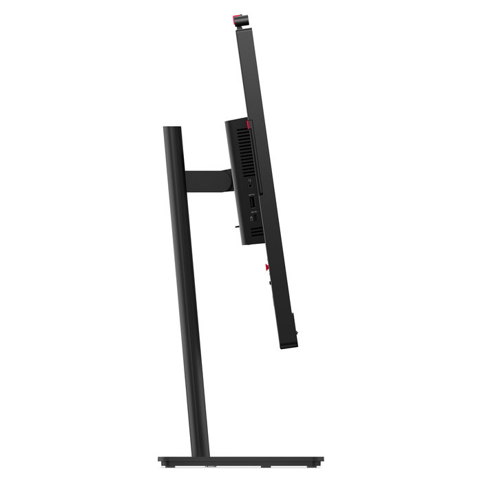 Lenovo ThinkVision T24-4v Monitor de Oficina de 23.8 Pulgadas (60.5 cm) Full HD 1920x1080 IPS, 120Hz, 6ms, Altavoces, Cámara 5MP, USB-C, HDMI, DisplayPort, Negro