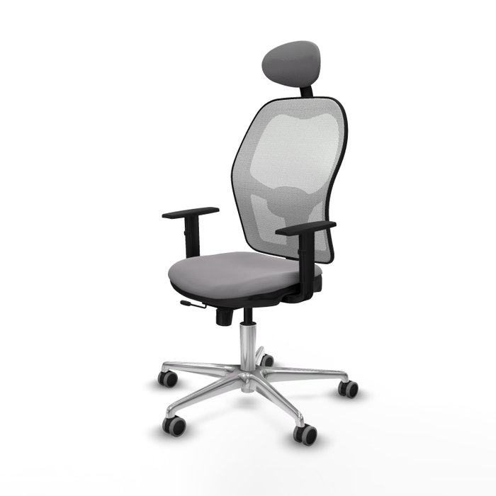 PIQUERAS Y CRESPO Silla de oficina Jorquera Gris/Blanco con mecanismo Sincro/Traslack PIQUERAS Y CRESPO Silla de oficina Jorquera Gris/Blanco con mecanismo Sincro/Traslack