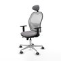 PIQUERAS Y CRESPO Silla de oficina Jorquera Gris/Blanco con mecanismo Sincro/Traslack