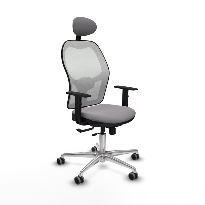 PIQUERAS Y CRESPO Silla de oficina Jorquera Gris/Blanco con mecanismo Sincro/Traslack PIQUERAS Y CRESPO Silla de oficina Jorquera Gris/Blanco con mecanismo Sincro/Traslack