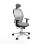 PIQUERAS Y CRESPO Silla de oficina Jorquera Gris/Blanco con mecanismo Sincro/Traslack