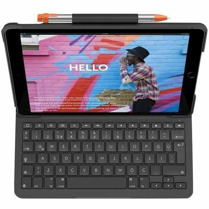 Logitech Slim Folio Gris Oxford para iPad de 10.ª generación, Teclado AZERTY Francés Logitech Slim Folio Gris Oxford para iPad de 10.ª generación, Teclado AZERTY Francés