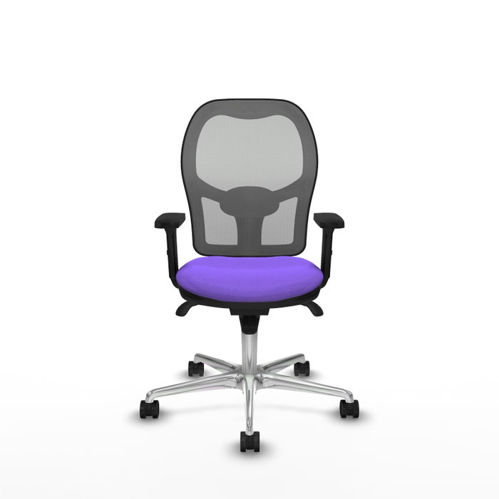 PIQUERAS Y CRESPO Silla de oficina Jorquera con mecanismo Sincro, tela Lila y malla Gris PIQUERAS Y CRESPO Silla de oficina Jorquera con mecanismo Sincro, tela Lila y malla Gris