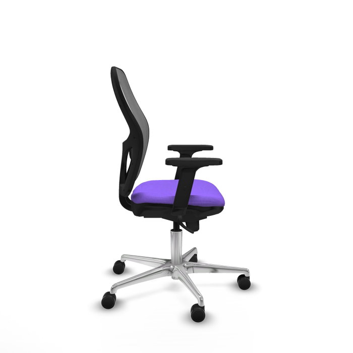 PIQUERAS Y CRESPO Silla de oficina Jorquera con mecanismo Sincro, tela Lila y malla Gris PIQUERAS Y CRESPO Silla de oficina Jorquera con mecanismo Sincro, tela Lila y malla Gris