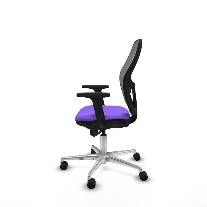 PIQUERAS Y CRESPO Silla de oficina Jorquera con mecanismo Sincro, tela Lila y malla Gris PIQUERAS Y CRESPO Silla de oficina Jorquera con mecanismo Sincro, tela Lila y malla Gris