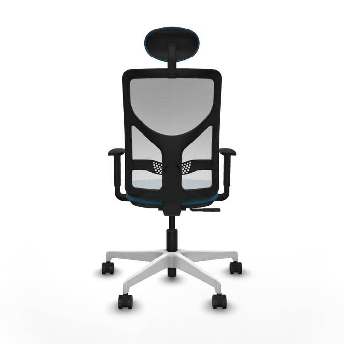 PIQUERAS Y CRESPO Silla de oficina Motilla con mecanismo Sincro, Verde petróleo y Blanco PIQUERAS Y CRESPO Silla de oficina Motilla con mecanismo Sincro, Verde petróleo y Blanco